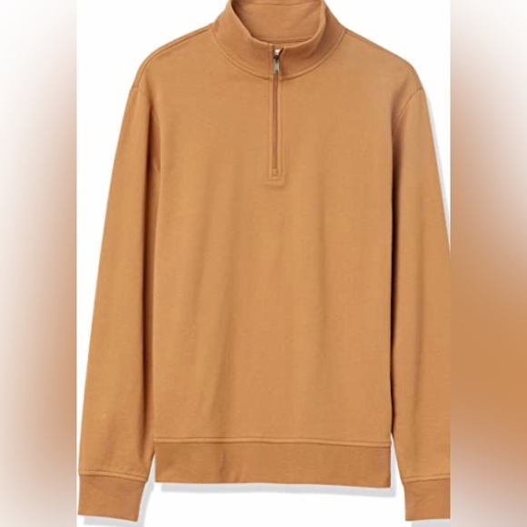 Amazon Essentials Mens Lightweight French Terry Quarter-Zip Mockneck Sweatshirt - Picture 4 of 6